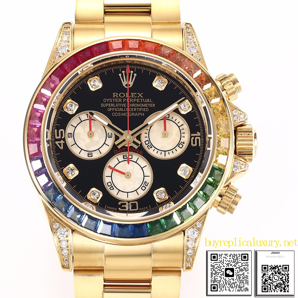 Rolex Daytona Rainbow Yellow Gold