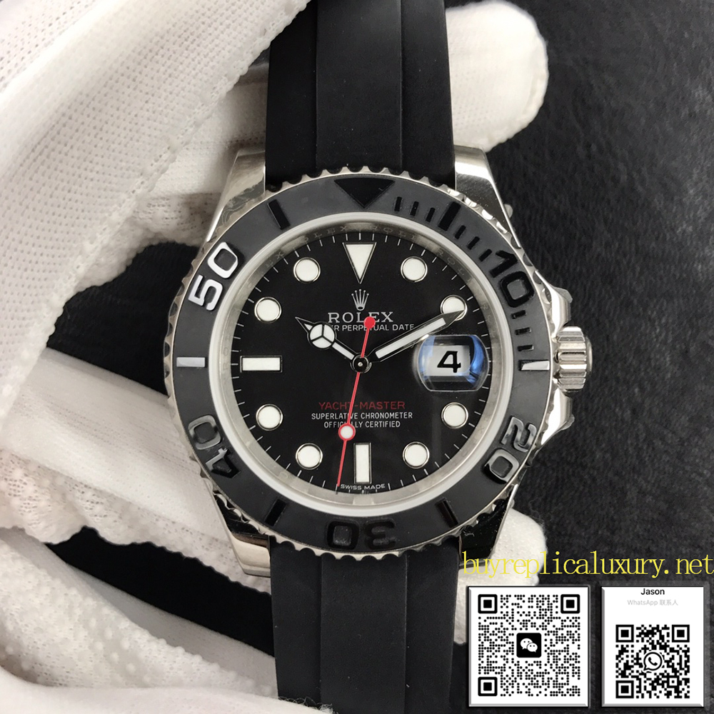 Rolex Yacht-Master 40mm 116622 Steel Black Dial Rubber Strap Ceramic Bezel-B&P