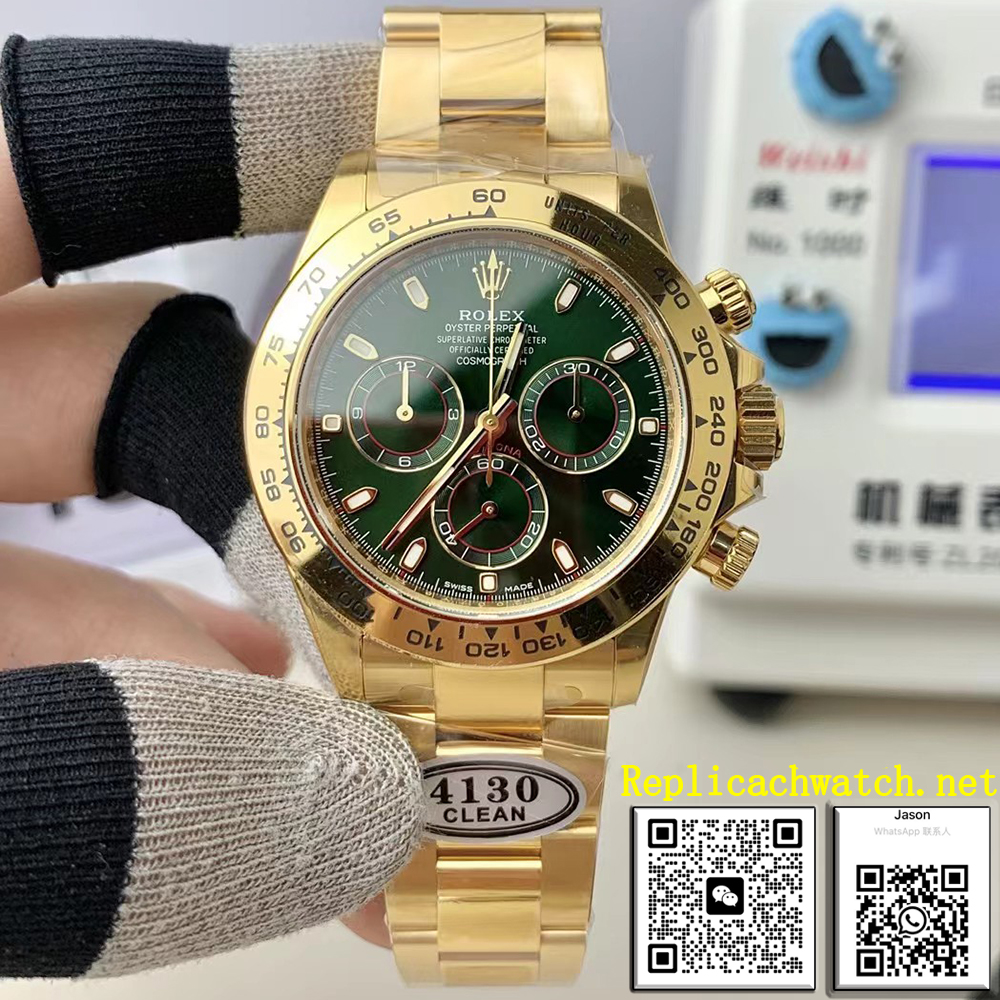 Rolex Cosmograph Daytona Watch Green Dial 18K Yellow Gold Oyster 116508GRSO