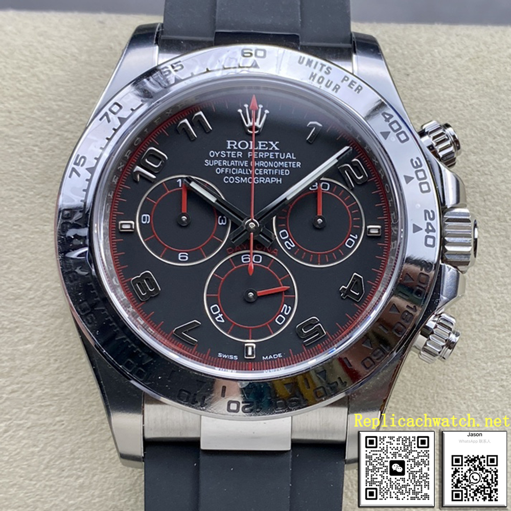 Rolex Daytona Watch White Gold Black Racing Dial - 116509