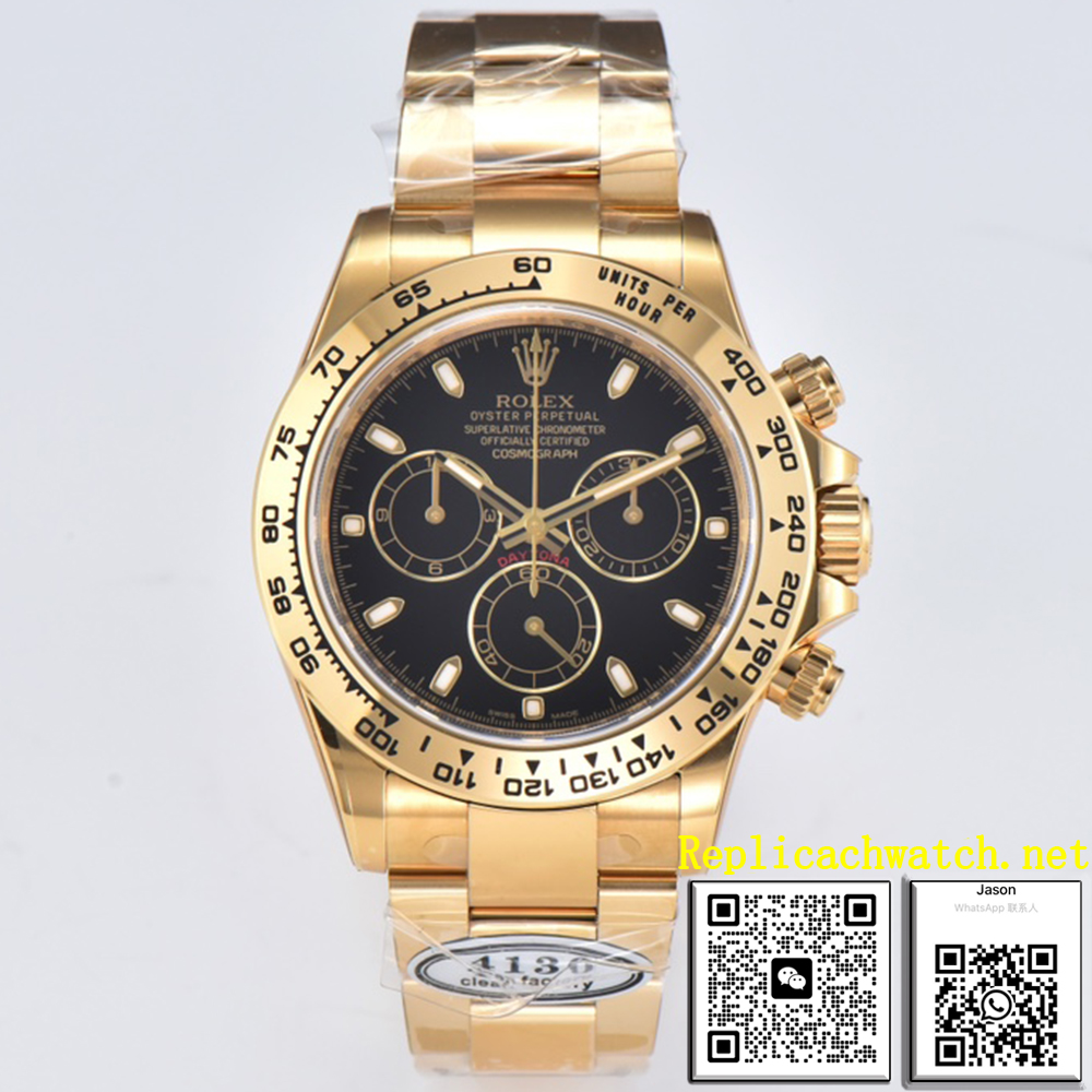 Rolex Daytona Yellow Gold Watch Black Dial 40mm 116508-0004 a - Replica Rolex|Fake Rolex|the best rolex watch factory Rolex Daytona Montre en or jaune Cadran noir 40mm 116508-0004