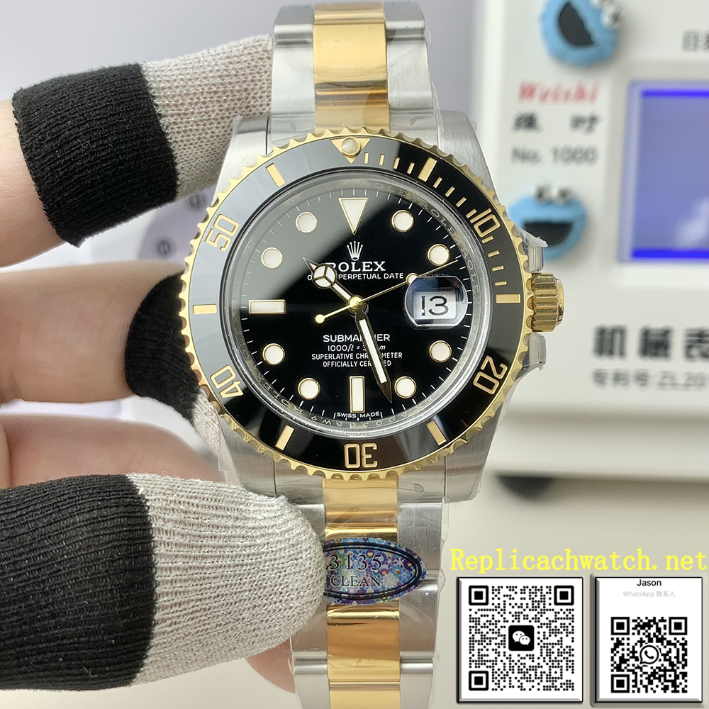 Rolex Submariner Half Gold Black 41